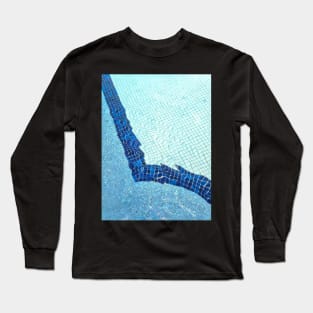 swimming pool water ripple reflection bright Long Sleeve T-Shirt